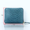 2017 New Brand Women Wallet Genuine Leather Snake Pattern Short Wallet Leather Women Coin Purse Zipper Women Card Holder Bag