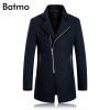 Batmo 2017 winter trench coat Men woolen zippers Trench Coat Men Outerwear Casual Coat Men's Jacket Windbreaker Men Trench Coat