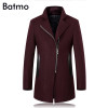 Batmo 2017 winter trench coat Men woolen zippers Trench Coat Men Outerwear Casual Coat Men's Jacket Windbreaker Men Trench Coat