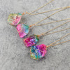 Chakra Rock Mood Changing Stone Necklace Irregular Natural Crystal