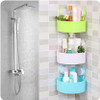 Bathroom Shower Shelf Storage Plastic Suction Cup Bathroom Kitchen Corner Storage Rack Organizer Shower Shelf 2JY26