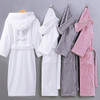 Bathrobe men Male Hooded plus size XXL Thick warm Winter Dressing Gown Men's Long Robe Mens Wedding Bridesmaid Robe white