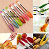 Barbecue Utensil Silicone Kitchen Cooking Salad Serving BBQ Tongs Stainless Steel Handle Utensil random color #K400Y# Barbecue Utensil Silicone Kitchen Cooking Salad Serving BBQ Tongs Stainless Steel Handle Utensil random color #K400Y#