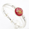 Bangle Bracelet Dried Flowers Charms Bracelet for Women Gift Party Wedding Jewelry Fashion 2017
