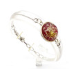 Bangle Bracelet Dried Flowers Charms Bracelet for Women Gift Party Wedding Jewelry Fashion 2017