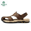 BANGCHUSHI Men Sandals Genuine Leather Fashion Summer Shoes Men Slippers Breathable Men's Sandals Causal Shoes Leather