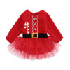 Party Christmas Clothing Outfits Dress Costume Kids Baby Girl Clothes Dresses Fleece Tops Tulle Tutu 0-2T