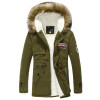 Parka Men Coats Winter Jacket Slim Thicken Fur Hooded Outwear Warm Cotton Parkas Zipper Winter Mens Parka Winter Coat for Men