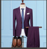 OSCN7 2 PCS Solid Suit Men Slim Fit Business Wedding Suits for Men Costume Homme Latest Coat Pant Designs Plus Size Mens Suit