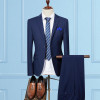 OSCN7 2 PCS Solid Suit Men Slim Fit Business Wedding Suits for Men Costume Homme Latest Coat Pant Designs Plus Size Mens Suit