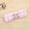 Pink Girls Women Makeup Brush Bag Canvas Pouch Pencil Case Cosmetic Organizer Storage Bag