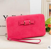 PIDANLU New Arrival Fashion Pu Leather Wallet Women Long Wallets Bowknot Phone Bags Lunch Box Ladies Wallet Purses Clutch XKQ003