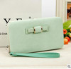 PIDANLU New Arrival Fashion Pu Leather Wallet Women Long Wallets Bowknot Phone Bags Lunch Box Ladies Wallet Purses Clutch XKQ003