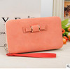 PIDANLU New Arrival Fashion Pu Leather Wallet Women Long Wallets Bowknot Phone Bags Lunch Box Ladies Wallet Purses Clutch XKQ003