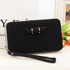 PIDANLU New Arrival Fashion Pu Leather Wallet Women Long Wallets Bowknot Phone Bags Lunch Box Ladies Wallet Purses Clutch XKQ003