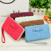 PIDANLU New Arrival Fashion Pu Leather Wallet Women Long Wallets Bowknot Phone Bags Lunch Box Ladies Wallet Purses Clutch XKQ003