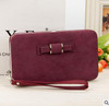 PIDANLU New Arrival Fashion Pu Leather Wallet Women Long Wallets Bowknot Phone Bags Lunch Box Ladies Wallet Purses Clutch XKQ003