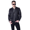Factory Men's Leather Jacket Genuine Sheepskin Fashion Black Bomber Male Leather Jacket Men Leather Coat Spring Autumn ZH028
