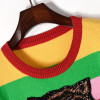 European street style 2017 new autumn winter women colorful striped sequins sweater pullovers fashion knitwear