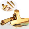 Electroplated Brass Clips Bulldog Clips Duckbill Clips For Office Clips Clamps Ticket storage metal sealed port folder