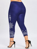 Elastic Waist Ethnic Print Plus Size Leggings Women Sexy Fitness Legging Women Workout Leggings Push Up Leggings Big Size 5XL