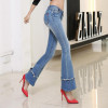 Elastic Ripped Women Flare Jeans Long Bell-Bottoms Jeans Stretching For Girls Trousers for women Jeans Large Size