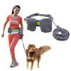 Elastic belt Running dog leash lead sports jogging walking pet collar rope hand free waist dog leash set free shipping
