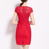 ElaCentelha Women Dress Sexy Bandage Dress Summer Short Sleeve Lace Patchwork Dresses Elegant Pencil Bodycon Dress Vestidos