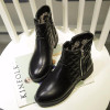 Ekoak New 2016 Fashion Autumn Winter Boots Women Classic Zip Ankle Boots Warm Plush Leather Martin Boots Women Shoes