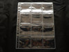 OEM 12 openings per page 6cm*6cm, 20pcs/lot Vinyl Coin Pages Plastic Page