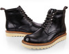 Odescalchi New Mens Genuine Leather Ankle Boots Winter Spring British Men Boots Male Tooling Boots Outdoor High-top Men Shoes