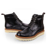 Odescalchi New Mens Genuine Leather Ankle Boots Winter Spring British Men Boots Male Tooling Boots Outdoor High-top Men Shoes