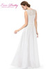 O-neck Sleeveless Chiffon Evening Dresses Ever Pretty EP08904 A-line Plus Size Women's Elegant  Evening Party Dresses