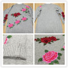 O-neck Knitted Long Sweater Women Embroidered Flowers Pullover Female Casual Loose Gray Sweaters 2017 New for Autumn and Winter O-neck Knitted Long Sweater Women Embroidered Flowers Pullover Female Casual Loose Gray Sweaters 2017 New for Autumn and Winter