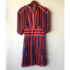 Newest Fashion 2017 Baroque Designer Runway Dress Women's Striped Colorful Tassel Dress Party Dress