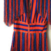 Newest Fashion 2017 Baroque Designer Runway Dress Women's Striped Colorful Tassel Dress Party Dress