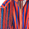 Newest Fashion 2017 Baroque Designer Runway Dress Women's Striped Colorful Tassel Dress Party Dress