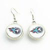 Newest Double Football Drop Earrings Tennessee Titans Team Logo Drop Earrings For Women Jewelry 10pairs/lot