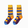 New women's sock long  socks style Wave gradient cotton socks Autumn  Winter
