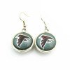 New Arrival Double Football Drop Earrings Atlanta Falcons Team Logo Drop Earrings For Women Jewelry 10pairs/lot