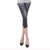 New Arrivals Women Casual Seamless Imitation Cowboy Printed Leggings Stretch Skinny Cropped To the Calf Leggings Half Pants Lady