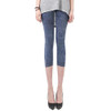 New Arrivals Women Casual Seamless Imitation Cowboy Printed Leggings Stretch Skinny Cropped To the Calf Leggings Half Pants Lady