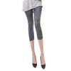 New Arrivals Women Casual Seamless Imitation Cowboy Printed Leggings Stretch Skinny Cropped To the Calf Leggings Half Pants Lady