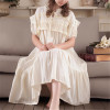New Arrivals Lace Nightgowns Soft Home Dress Cotton Nightwear Women Sleepwear Solid Sleep Lounge Vintage Nightgown Female #H187
