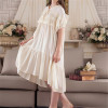 New Arrivals Lace Nightgowns Soft Home Dress Cotton Nightwear Women Sleepwear Solid Sleep Lounge Vintage Nightgown Female #H187