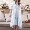 New Arrivals Lace Nightgowns Soft Home Dress Cotton Nightwear Women Sleepwear Solid Sleep Lounge Vintage Nightgown Female #H187