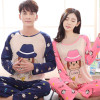 New Arrivals 2017 Lovers pajamas women long-sleeved spring thin pajama sets men pure couple pajamas for men set sleepwear suit