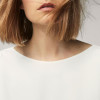 HDY Haoduoyi Solid White Sweet Fashion Women Shirts Long Sleeve O-neck Split Hollow Out Buttons Female Blouses Elegant Tops