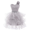 Grace Karin Cocktail Dresses Blue White Purple Pink Gray Back To School Bow One Shoulder Formal Gowns Short Cocktail Party Dress