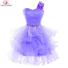 Grace Karin Cocktail Dresses Blue White Purple Pink Gray Back To School Bow One Shoulder Formal Gowns Short Cocktail Party Dress